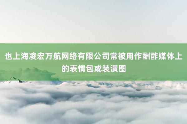 也上海凌宏万航网络有限公司常被用作酬酢媒体上的表情包或装潢图